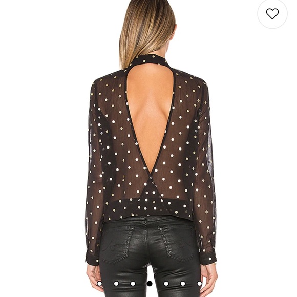 NWOT For Lovers + Friends Revolve Polka Dot Top Size Small - Picture 4 of 8